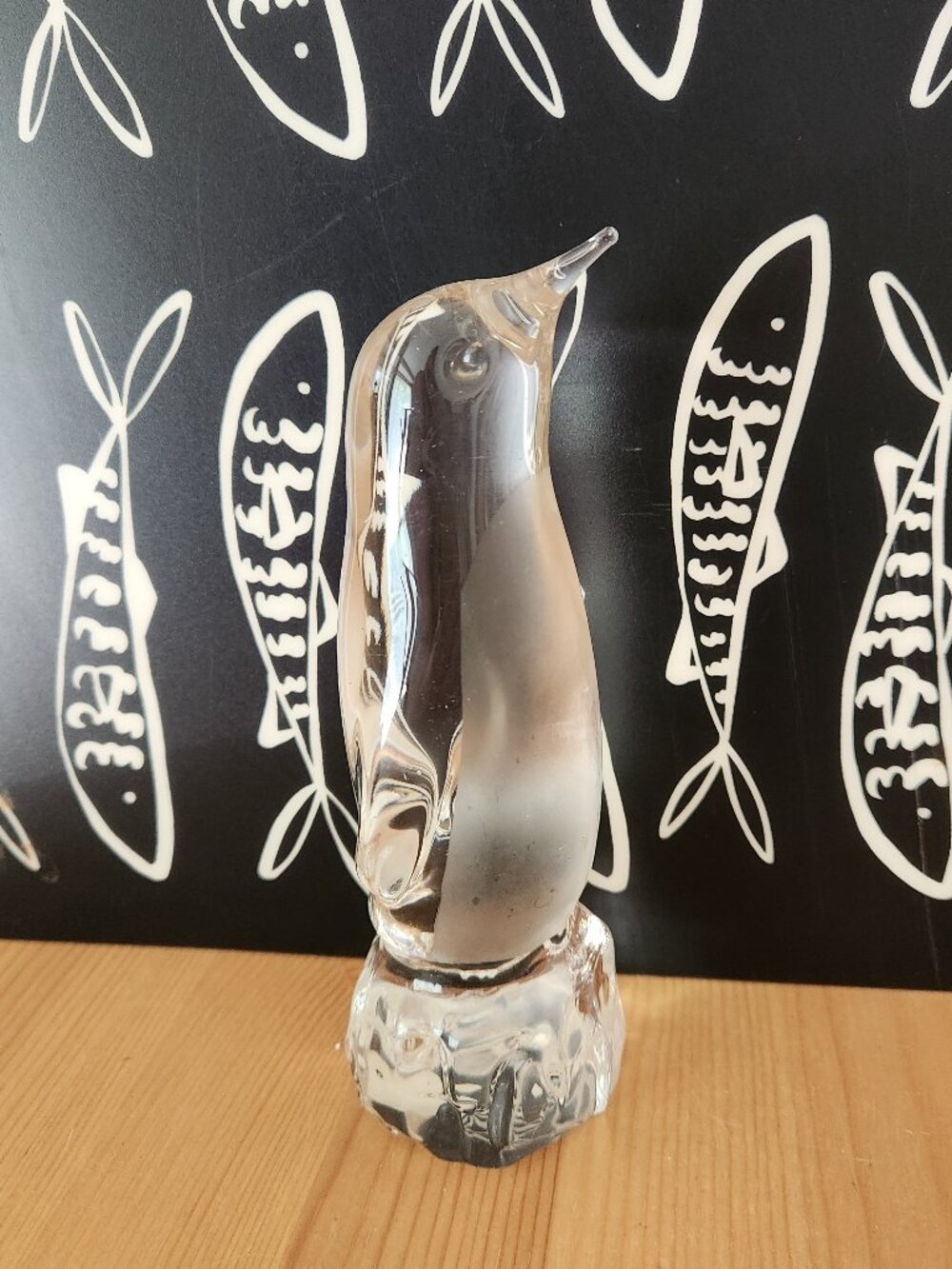 Vintage 1980s Swedish Glass Reijmyre Volvo Penguin